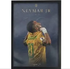 即日発送 Neymar Jr A4 アートポスター 額装　インテリア　雑貨