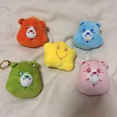 【5点セット】【定価以下】 ケアベア フェイスマスコット ナスカン付