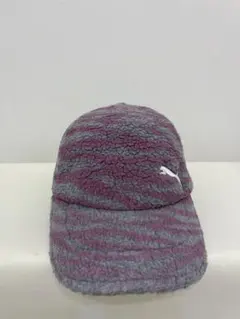 Puma フリースキャップ パープル　グレー