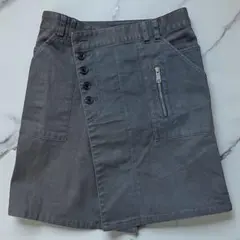 JILLSTUART ジルスチュアート ラップ風ミニスカート 0サイズ カーキ系