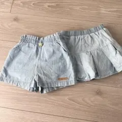 petit main ミッフィー刺繍ショートパンツ&プリーツスカート　セット