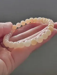 天然石⭐ピンクオパール　ブレスレット16cm　10月誕生石