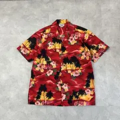 美品 90s ハワイ製 PACIFIC LEGEND コットンアロハシャツのサムネイル