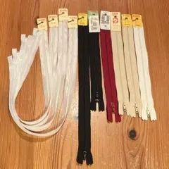 ファスナー 10本セット ホワイト ブラック レッド ベージュ