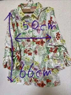 ZARA WOMAN 花柄シャツ 五分袖
