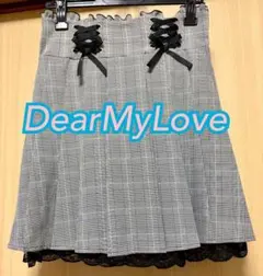 未使用品 夢展望 DearMyLove サスペンダー付きプリーツスカートのサムネイル