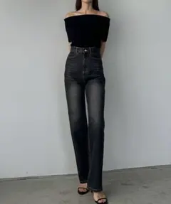 Louereハイウエストストレートデニム