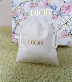 dior ディオール ノベルティ ポーチ 白巾着 非売品 ノベルティ