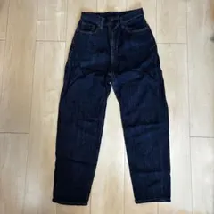 ユニクロ ペグトップハイライズジーンズ 丈標準68cm ネイビー WOMEN23