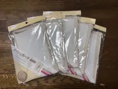 DAISO メッシュポーチ リフィル A5 6穴 2穴 ベージュ 5枚のサムネイル