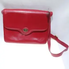 【極美品/希少】GUCCI オールドグッチ ショルダーバッグ GG金具 レッド