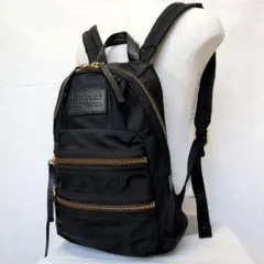 MARC BY MARC JACOBS リュック 黒 ナイロン ゴールド金具のサムネイル