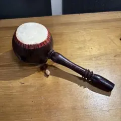 木製 振り鼓 楽器 打楽器　でんでん太鼓