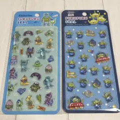 ディズニー　トイストーリー　モンスターズインク　ぷくぷくシール