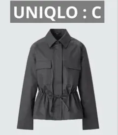 【UNIQLO:C】ユニクロコットンブレンドドローストリングジャケット S