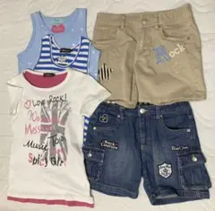 女児　ハーフパンツ2枚 & Ｔシャツ3枚