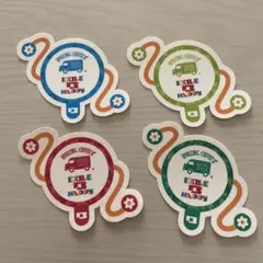 アメコ ステッカー ビーハピ 4枚セットamazing coffee