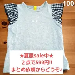 こども服100 ノースリーブ　夏服　SUNNY　グレー　サニーランドスケープのサムネイル