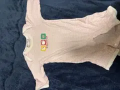 ハローキティ ベビー ロンパース 70cm ピンク ボーダー