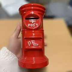 赤い郵便ポスト型 貯金箱 特大 - メルカリ