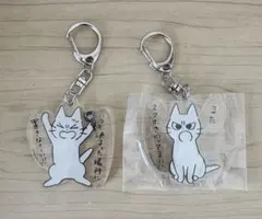 しかるねこ　アクリルキーホルダー　ガチャガチャ　2個セット