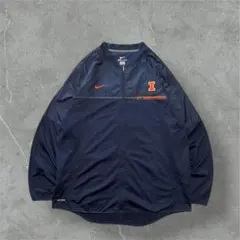 NIKEナイキ イリノイ大学カレッジロゴ DRI-FIT ネイビー古着2XL