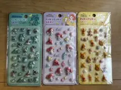 ディズニー　ぷくぷくシール　3種セット