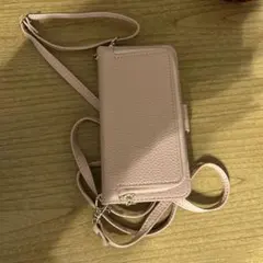 iPhone16 紐付きスマホケース ピンク