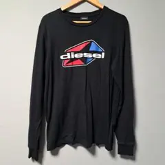 DIESEL ディーゼル ロンT ブラック Ｌ　長袖　Ｔシャツ　ロゴＴ