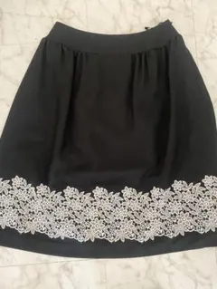 M'S GRACY ブラックレーススカート 38