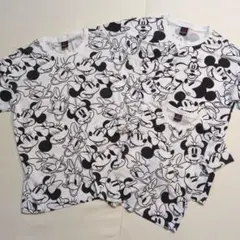 ベビードール　ディズニー　総柄Tシャツ　　親子　子供110cm 大人Mサイズ2枚