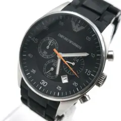 【稼働 電池新品】EMPORIO ARMANI クロノグラフ 時計 純正ブレスのサムネイル