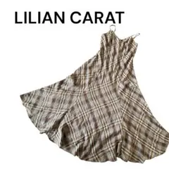 リリアンカラットキャミワンピース　チェック柄