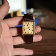 美品】SEIKO セイコー タンク ローマン 稼働品 レザーベルト 時計