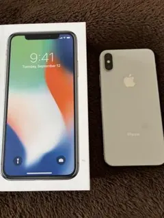 iPhone X 256GB シルバー 本体 箱あり - メルカリ