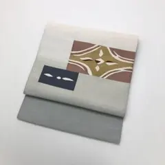 名古屋帯 抽象模様 灰青色 KO-1342