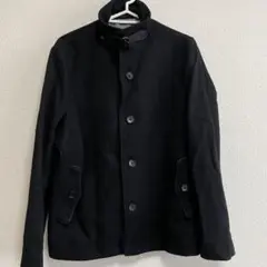 チェスターコート　ブラック　アウター　Mサイズ　首元アクセント