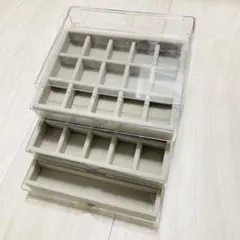 無印　アクセサリーケース　3段