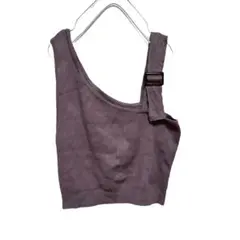 GRL ペプラムニットビスチェ グレイル パープル M ビスチェ ベスト