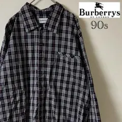 90s burberrys（バーバリー）ノバチェック パジャマシャツ/M