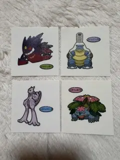 ポケモンパン デコキャラシールシール メガ4枚