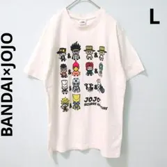 バンダイ ジョジョの奇妙な冒険 コラボTシャツ 白 半袖 キャラクター プリントのサムネイル
