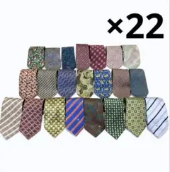 ブランドネクタイ まとめ売り 22本セットのサムネイル