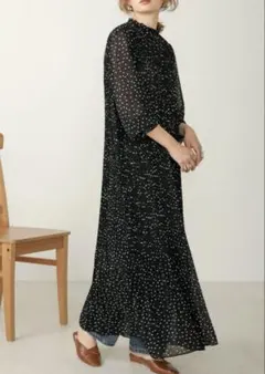 【美品】Bab バブ ドット柄 プリーツワンピース Bou Jeloud 水玉のサムネイル