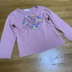 マカロン 長袖Tシャツ　ピンク　110