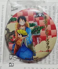 ONE PIECE 缶バッジ　正月　ルフィ