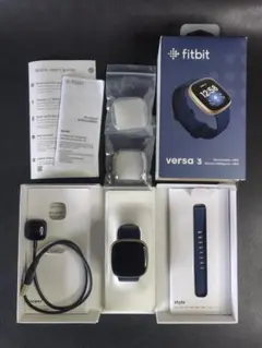 Fitbit Versa 3 ネイビー スマートウォッチ 本体