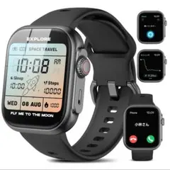 も*。様 スマートウォッチ 大画面 AMOLED Bluetooth5.4 防水