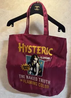 新品タグ付き　Hysteric Glamour トートバッグ バーガンディ　刺繍
