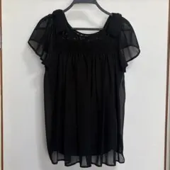 INGNI イング　シフォンブラウス　半袖　肩リボン Mサイズ【美品】